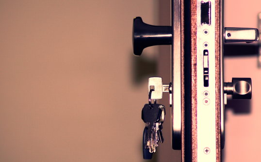 Close-up of a door lock