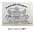 Commonwealth of Pennsylvania certificate