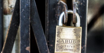 Padlock on a gate