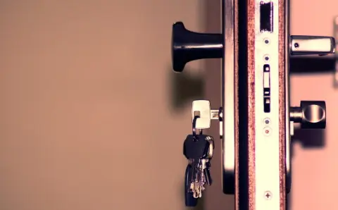 Close-up of a door lock